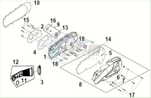 CRUISYM a 125 (LV12W3Z1-EU) (E5) (M3) drawing L. CRANK CASE COVER