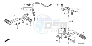 CBF600NA9 UK - (E / ABS MKH) drawing BRAKE PEDAL/ CHANGE PEDAL