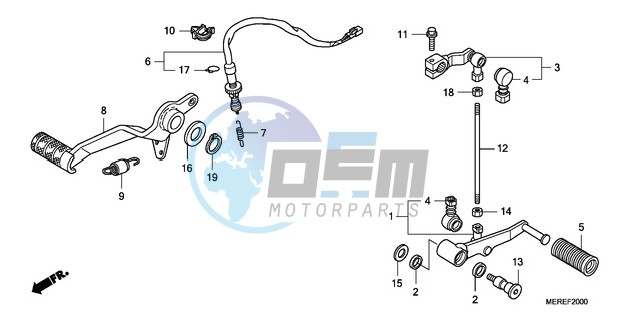 BRAKE PEDAL/ CHANGE PEDAL