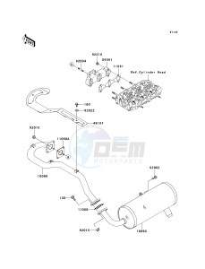 KAF 950 B [MULE 3010 DIESEL 4X4] (B7F) B7F drawing MUFFLER-- S- -