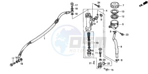 CBR600F3 drawing REAR BRAKE MASTER CYLINDER