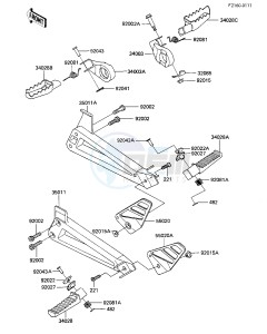 KL 600 B [KL600] (B1-B2) [KL600] drawing FOOTRESTS