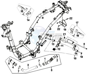 SYMPHONY SR 125 L7 drawing FRAME / ENGINE MOUNT