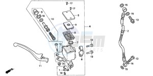 CB250 NIGHTHAWK drawing FRONT BRAKE MASTER CYLINDER