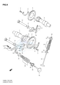 VL800 (E2) VOLUSIA drawing CAMSHAFT - VALVE