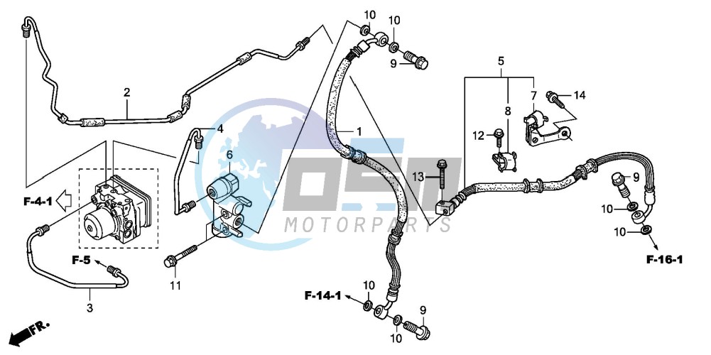 REAR BRAKE PIPE (FES125A)(FES150A)