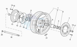 V 11 1100 Cat. Cat. drawing Rear wheel