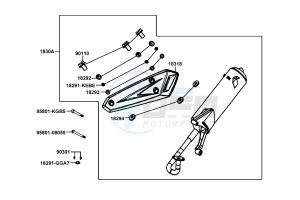 AGILITY DELIVER 50cc drawing Exhaust Muffler