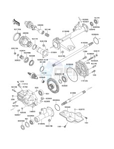 KLF 300 C [BAYOU 300 4X4] (C5-C9) [BAYOU 300 4X4] drawing DRIVE SHAFT -- REAR- -