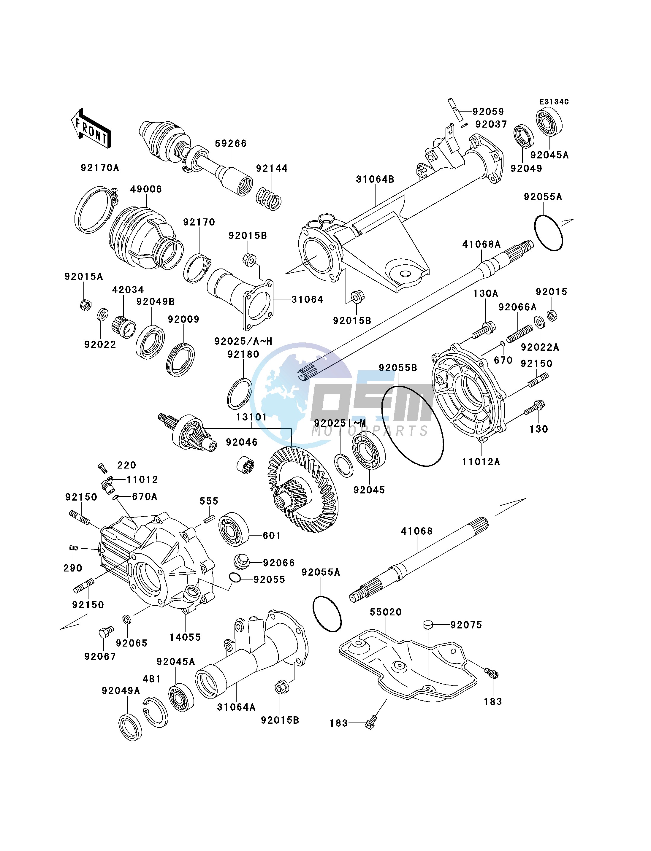 DRIVE SHAFT -- REAR- -