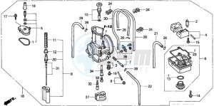 CR125R drawing CARBURETOR (CR125R2,3)