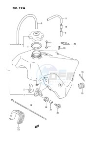 RM125 (E3) drawing FUEL TANK (MODEL P R S)