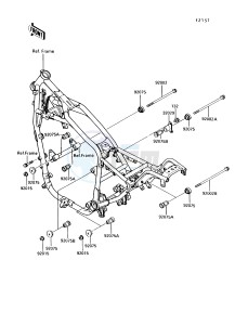 VN750 A [VULCAN 750] (A6-A9) [VULCAN 750] drawing FRAME FITTING