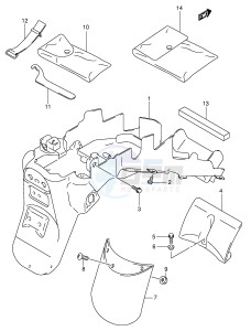 SV650S (E2) drawing REAR FENDER (MODEL X Y K1)