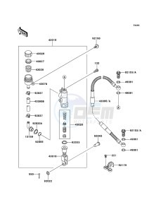 KX65 KX65AEF EU drawing Rear Master Cylinder