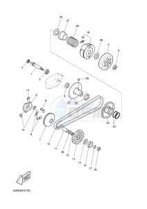 YN50 OVETTO (2APJ 2APJ) drawing CLUTCH