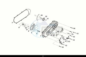 FIDDLE II 50 (AF05W5-EU) (E5) (M1) drawing L.CRANKCASECOVER