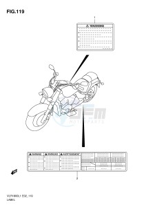 VLR1800 (E2) drawing LABEL (VLR1800L1 E19)