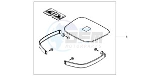 NT650V drawing TOP BOX/PANNIER PANEL SET