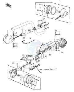 KZ 550 C [LTD] (C1-C2) [LTD] drawing TURN SIGNALS -- 80-81 C1_C2- -