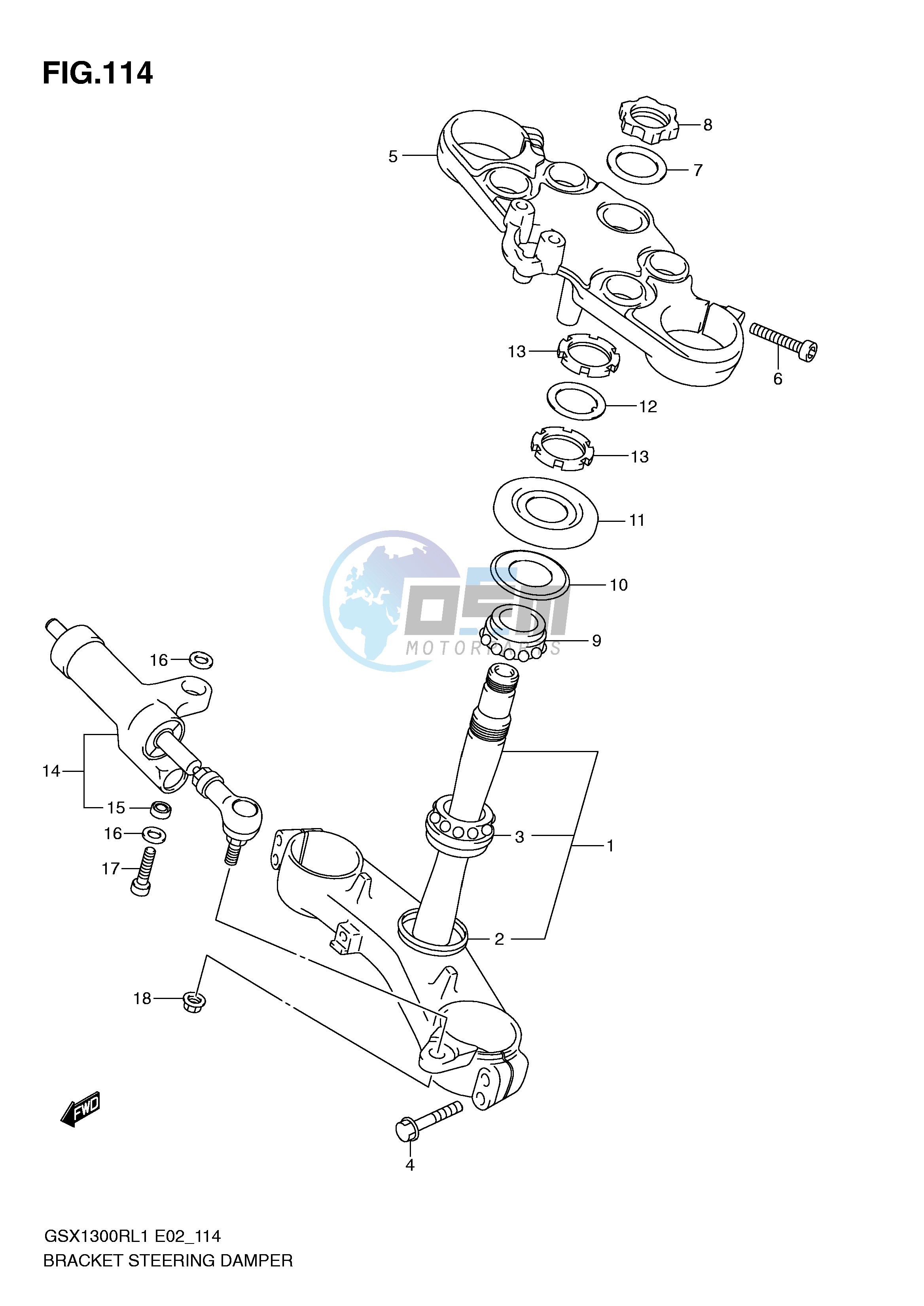 BRACKET - STEERING DAMPER