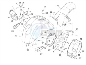 GTV 300HPE SEI GIORNI IE E4 ABS (NAFTA) drawing Wheel housing - Mudguard