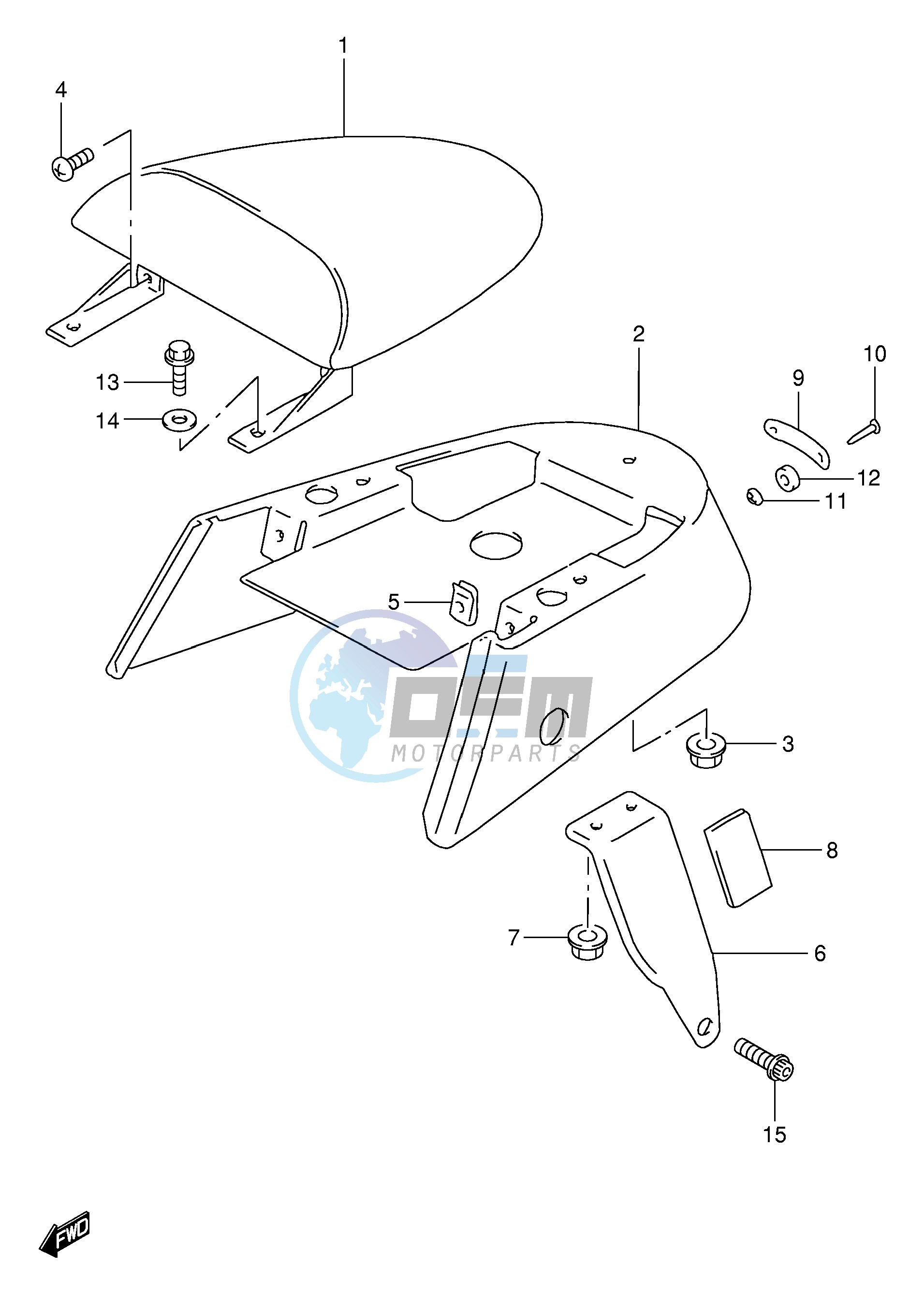 SEAT TAIL COVER (MODEL V W X Y)