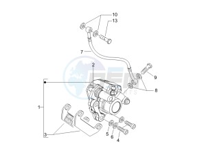 LX 50 4T USA drawing Brakes pipes - Calipers