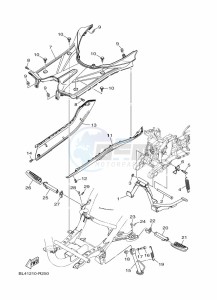 XC115F  (BL77) drawing STAND & FOOTREST