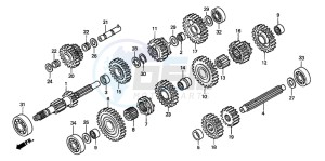 TRX450FE drawing TRANSMISSION (TRX450FE)