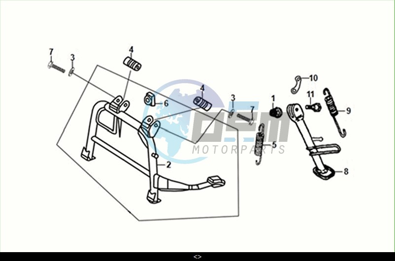 MAIN STAND - KICK STARTER ARM