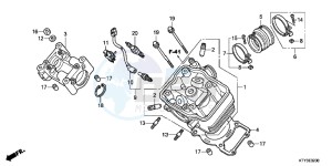 CBR125RSD CBR125RS UK - (E) drawing CYLINDER HEAD