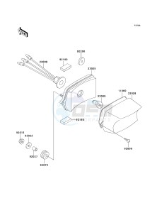 KH 125 M [2000] (M5-M9) drawing TAILLIGHT-- S- -