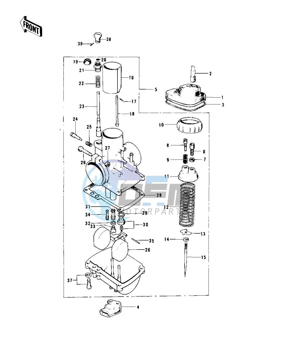 CARBURETOR -- 74-75 MC1M_MC1M-A- -