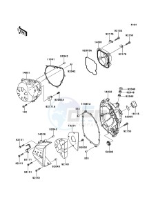 Z750 ABS ZR750MBF FR GB XX (EU ME A(FRICA) drawing Engine Cover(s)