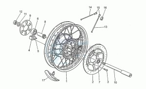 NTX 650 drawing Rear wheel