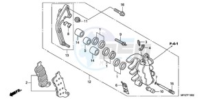 CB600FA39 Spain - (SP / ABS ST) drawing L. FRONT BRAKE CALIPER (CB600FA/FA3)