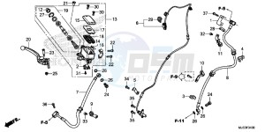 NC750JF Vultus - NC750J Europe Direct - (ED) drawing FR. BRAKE MASTER CYLINDER