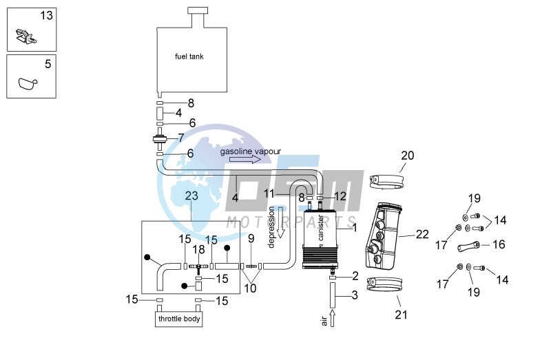 Fuel vapour recover system