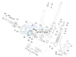 Sprint Sport 150 4T 3V iGet ABS (EMEA) drawing Fork/steering tube - Steering bearing unit