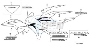 CBR1000RA9 U / ABS MME SPC drawing STRIPE/MARK (1)