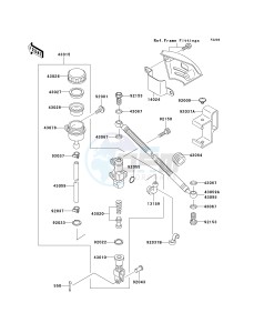 KL 650 A [KLR650] (A15-A19) [KLR650] drawing REAR MASTER CYLINDER