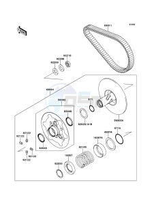 KVF750_4X4_EPS KVF750GDF EU drawing Driven Converter/Drive Belt