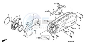 SH300AR9 F / ABS CMF SPC drawing LEFT CRANKCASE COVER