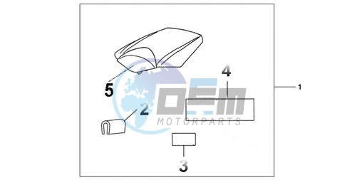 REAR SEAT COWL ACHILLES BLACK METALLIC