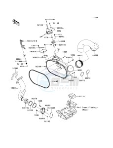 KRF 750 J [TERYX 750 FI 4X4 LE] (J9FA) J9FA drawing CONVERTER COVER