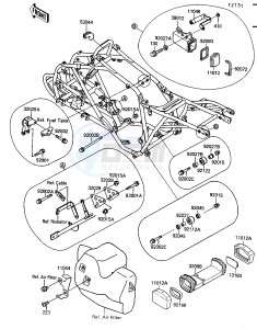 KSF 250 A [MOJAVE 250] (A8-A9) [MOJAVE 250] drawing FRAME FITTINGS