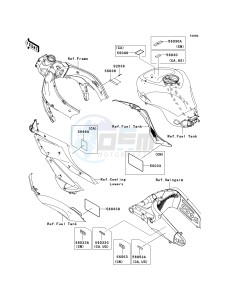 ZX 600 R [NINJA ZX-6R MONSTER ENERGY] (R9FA) R9FA drawing LABELS