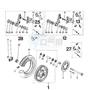 SV GEO - 125 cc drawing FRONT WHEEL