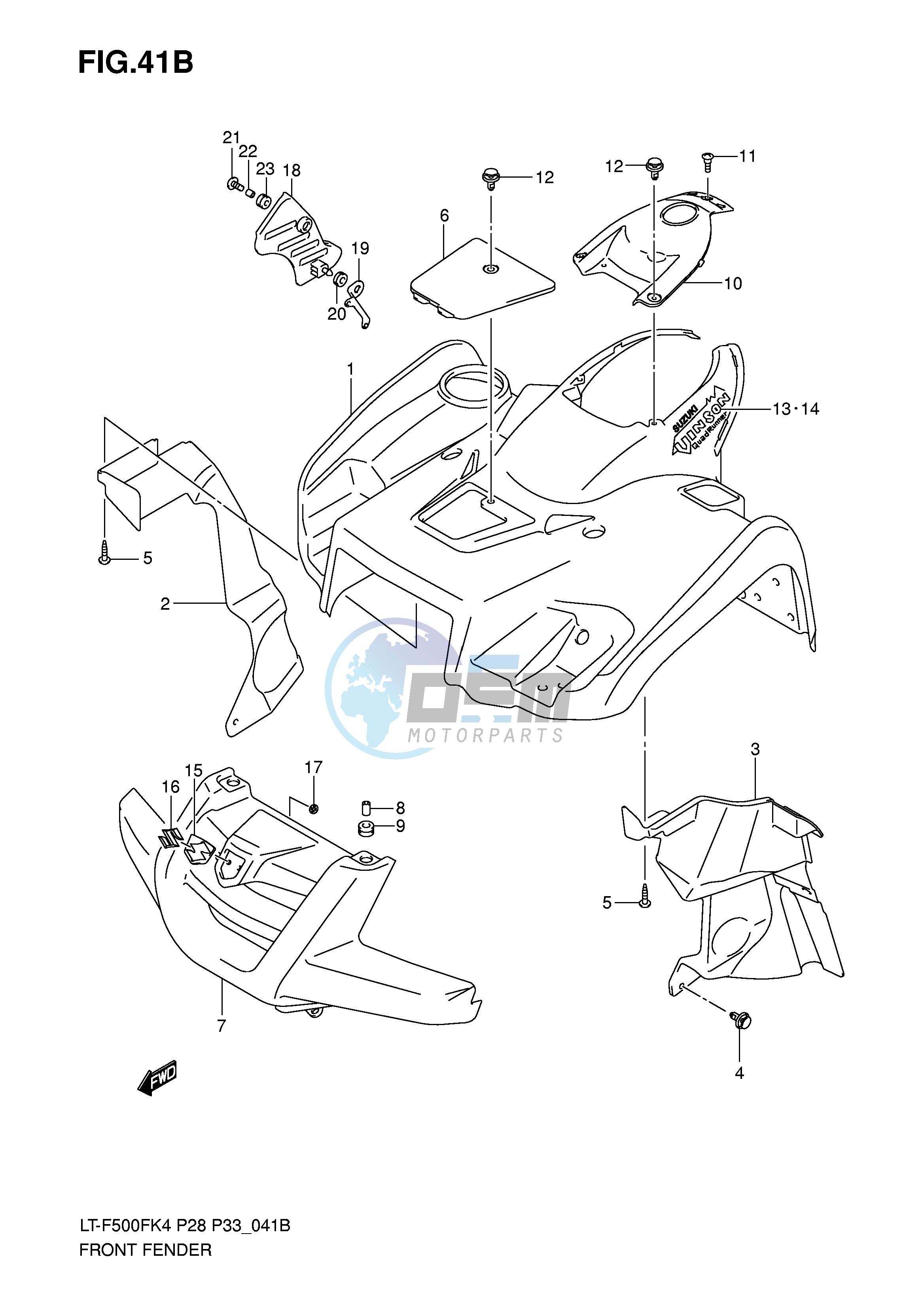 FRONT FENDER (MODEL K6)